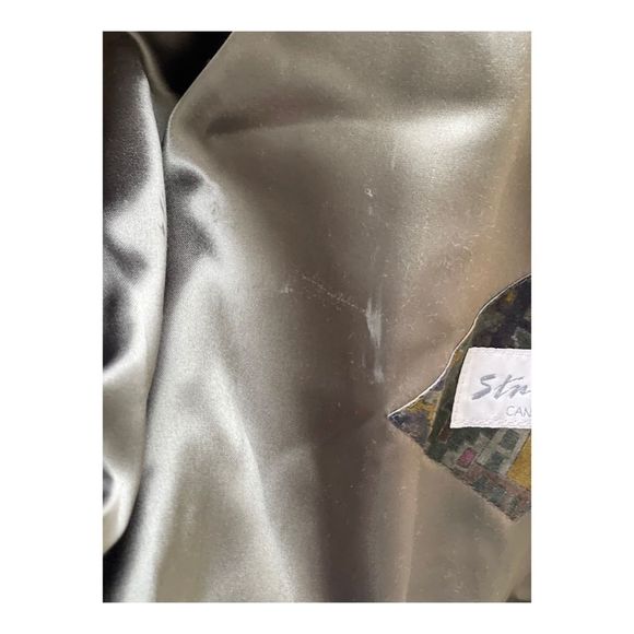 Vintage Streve Lamb Leather Coat Patchwork Open Front Oversized - Picture 11 of 11